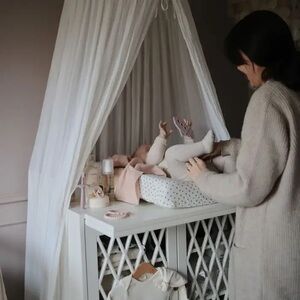 Mushie Changing Pad Cover Rainbows NWT